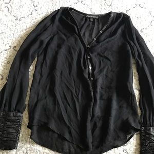 Elizabeth & James sheer black top size S